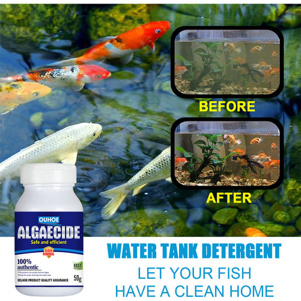 CDQ Akvarie Algemiddel Vand Alger Kontrol Fisk Tank Mos Fjerner
