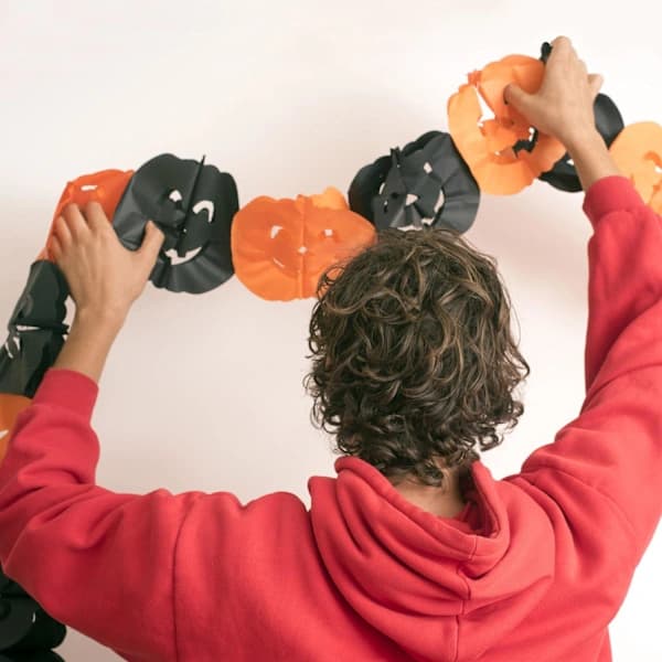 Garasje med gresskar, dekorasjon - Halloween oransje