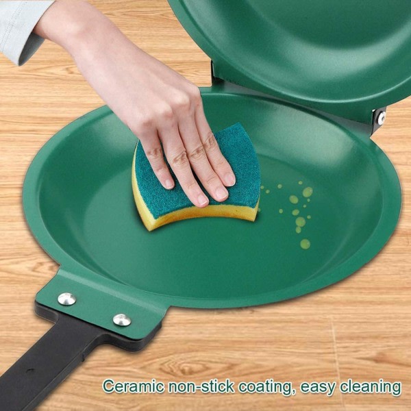 CDQ Dubbelsidig stekpanna non-stick keramisk flip-top stekpanna pannkaksmaskin för hemköket