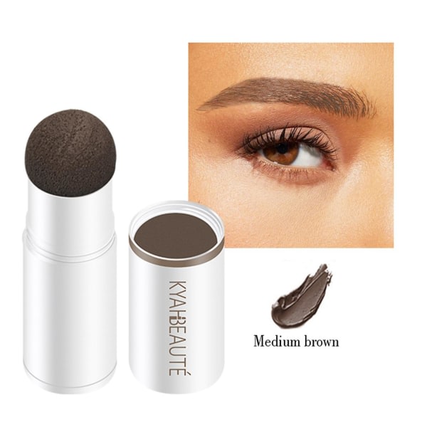 1 set Eyebrow Powder Stick Lätt att använda Återanvändbar Vattentät Långvarig Ej irriterande Snabb effekt Svettsäker Enstegs brynformningssats Brown