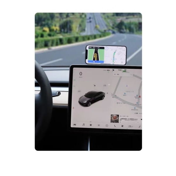 CDQ Magnetisk Tesla Car Mobil Phone Mount hopfällbar bärbar telefonh SvartCDQ