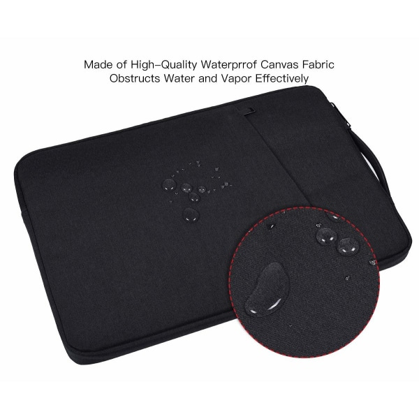 Laptopfodral 14,1 tommer/15,4 tommer canvas Sort_tfrf Sort