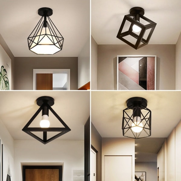 Klarering Lys for Hall Entré Foyer Inngang Garderobelys Moderne Enkel Kreativ Balkongtrapp Ny Taklampe DPeiling Lampe