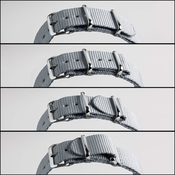 Watch - Klassisk watch i nylon i NATO-stil | Val av färg och storlek (20mm, L245-260MM) CDQ