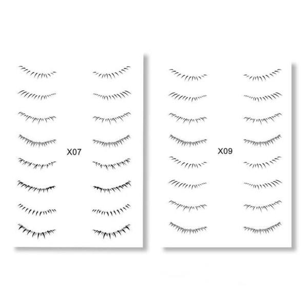 Nedre øjenvippe-tatoveringsklistermærker Øjenvippe-klistermærker B-5SHEET B-5SHEET B-5sheet B-5sheet B-5sheet