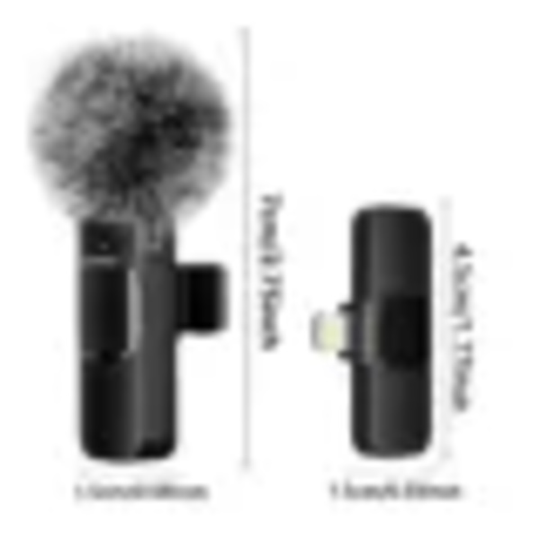 NY Trådlös Lavalier Mikrofon Audio Video Inspelning Mini Mic För iPhone Android Laptop Live Gaming Mobiltelefon Mikrofon
