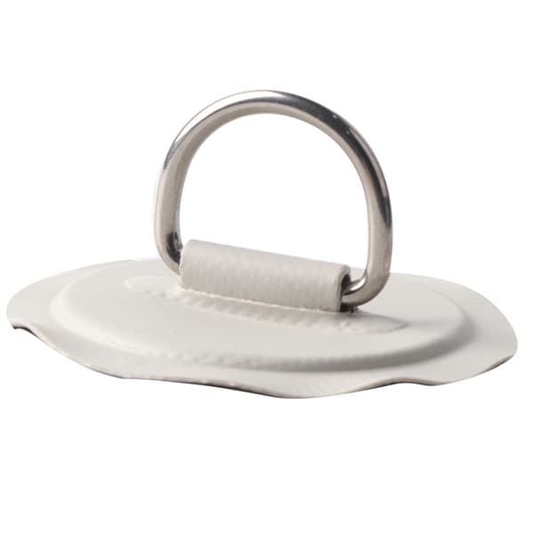 2 stk oppblåsbar båt kajakk D-ring pad lapp PVC marine rustfritt stål fast spenne (grå)