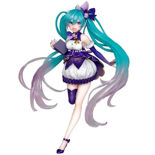 Anime Vocaloid Hatsune Miku Actionfigur Samling Anime Kawa - Perfekt Lilla Onesize