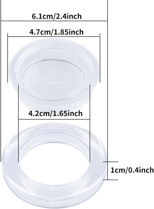 Thijox 2-pack silikonring och pluggset för parasollhål för 4,2 cm uteplatsbord, stabiliserar parasollet och skyddar glasbordsskivan