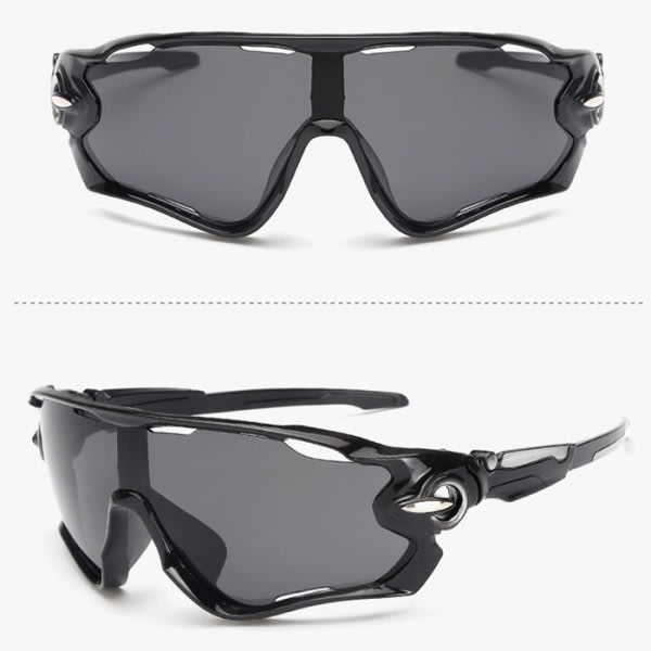 Cykelglasögon - Sportsolglasögon för cykelspegelglas musta harmaa