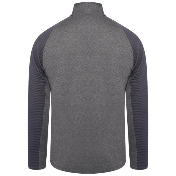 Dare 2B Core Stretch - Miesten täyspitkä vetoketjullinen lämpöpaita, S, Charcoal Grey Marl/Ebony