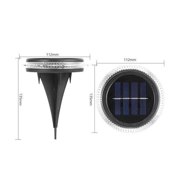 Solcellelampe Utendørs Solhage Lys 8 LED 360° Sol Jord La
