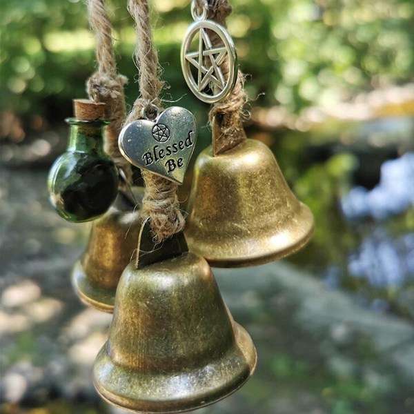 Fu Bell Ond Ande Vindspel Häxa Klocka Dörr Charm Häxkonst Dekoration (1 stycke, brons) zdq