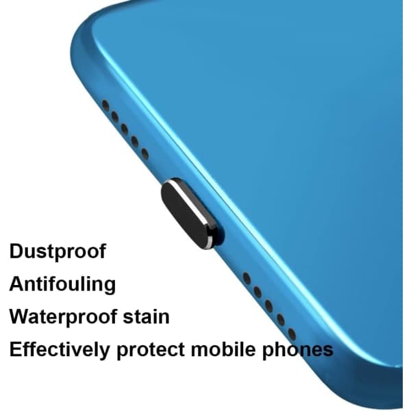 CDQ USB-C-dammskyddspaket med 5 pluggar Cap S20 dammskydd med miniväska