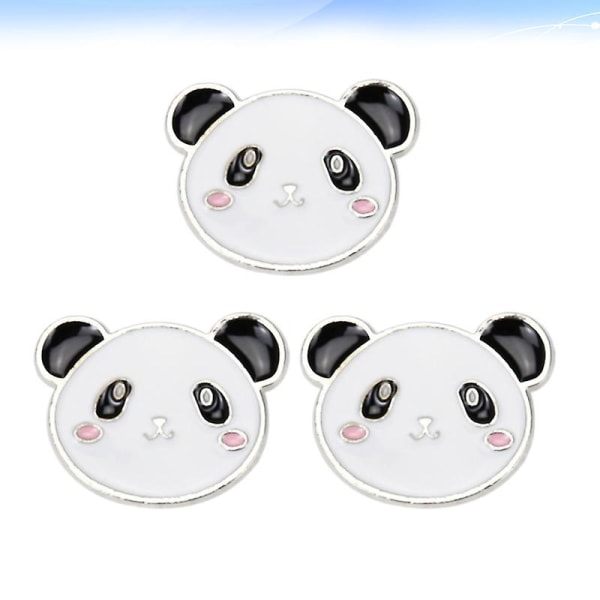 3 st Bröstnål Chic Tecknad Panda Form Kreativ Dräkt rekvisita Dekoration Brosch Pin För Ball Bankett Fest Som visas 1,9X2,5cm