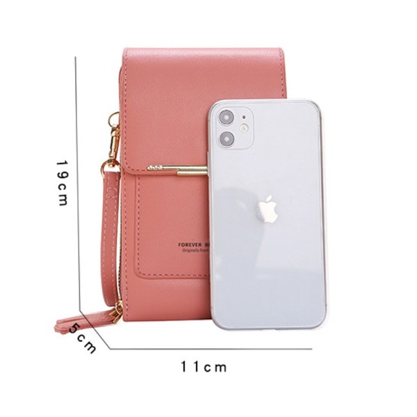 Naisten käsilaukku, pehmeä nahka, pienet lompakot, kosketusnäyttö, matkapuhelinlaukku, muodikkaat crossbody-olkalaukut zdq