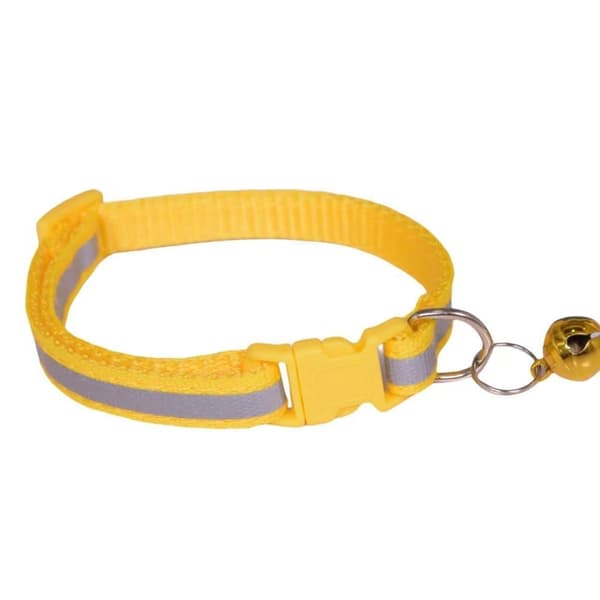 Reflekterande halsband - Justerbart (19-32 cm) Gul