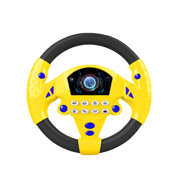 Simulointi kör bil leksak ratt Barn Baby Interactive keltainen yksikokoinen