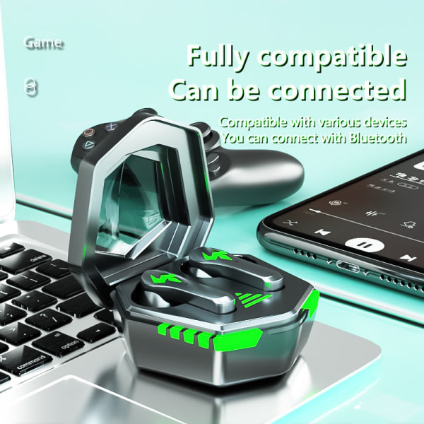 TWS Gaming Bluetooth Headset E-sport Gaming Trådlösa In-Ear hörlurar CDQ