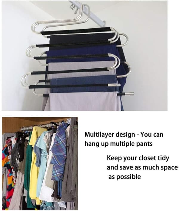 3 - Clothes Hanger - Wardrobe Organizer - Drying Rack - Non-slip - S - shaped - Multifunctional