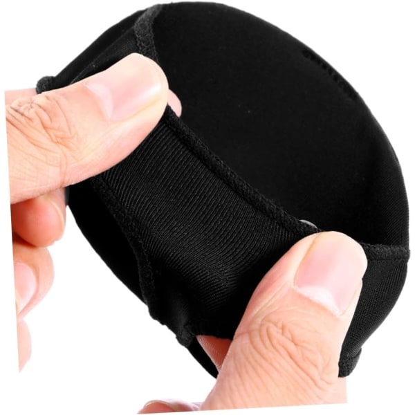 2 Par 2 Hål Silikonigel Hälkuddar Framfots Halvgårdsdynor Anti-Slip-Kuddar Framfotsvalvstöd Högklackade Skor Innersulor - L (Svart)