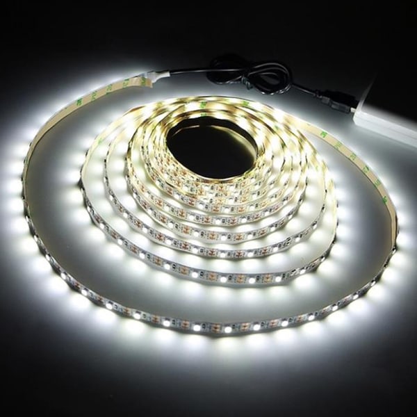 5V TV LED Baggrundsbelysning USB LED Strip Light Dekor Lampa Tejp TV Baksida Varm vit-3M