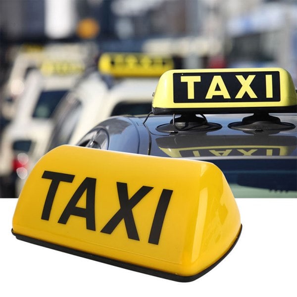 Taksiskylt Cab Tak Topper Bil 12V LED-ljus Vattentät Gul One Size