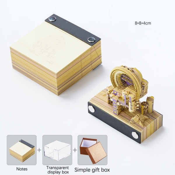 3D-papperskonstmemoblock 2024