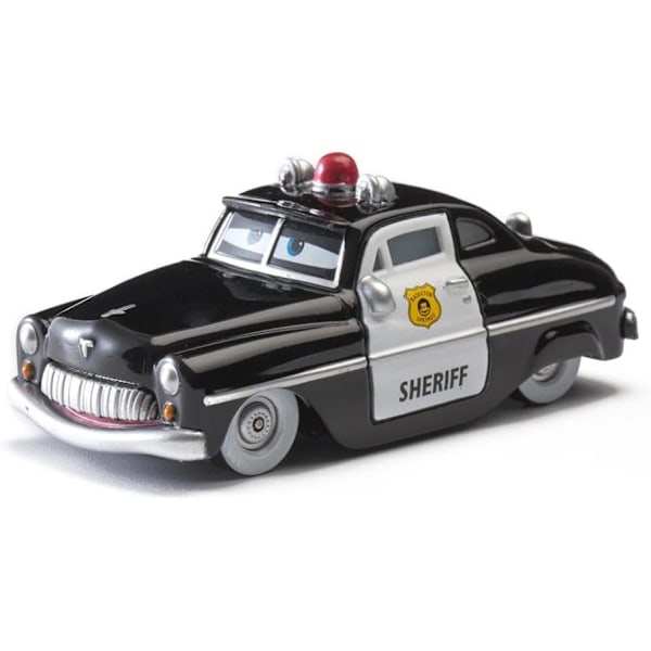 Disney Pixar Bilar 3 Chick Hicks Polis McQueen Mater Fabulous Hudson Diecast Metall Legering Modellbil Leksaker för Pojkar (Färg: Chick Hicks) Sheriff