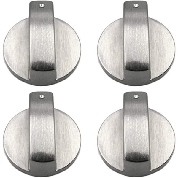 Matlagningsyta Kontrolllås Spis Ersättningstillbehör för Gasspis Ugn Spis Gasspis Kontrollknapp (10st, Silver) zdq