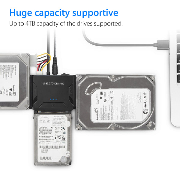 USB IDE-adapter USB 3.0 till SATA IDE-hårddisk-konverteringskombination