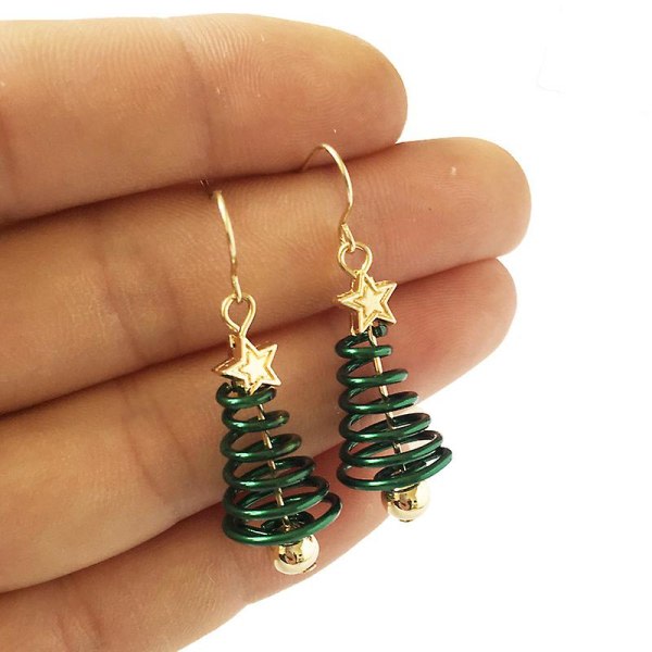 Betterlifefg-kvinnor Julhake Drop Dingle Örhänge Charm Eardrop Smycken Jul Fest