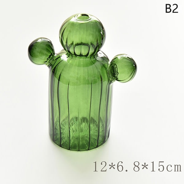 CDQ Cactus glas til skrivebordsdekoration Transparent glas type-B2