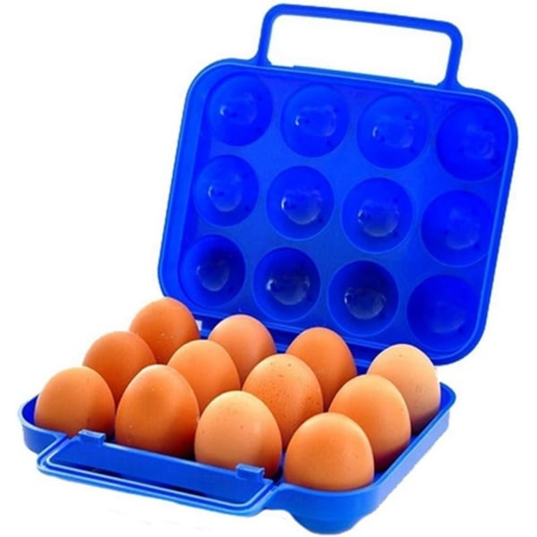 Bærbar eggkartong i plast 12 Kjøleskap Oppbevaringsboks Reisecamping