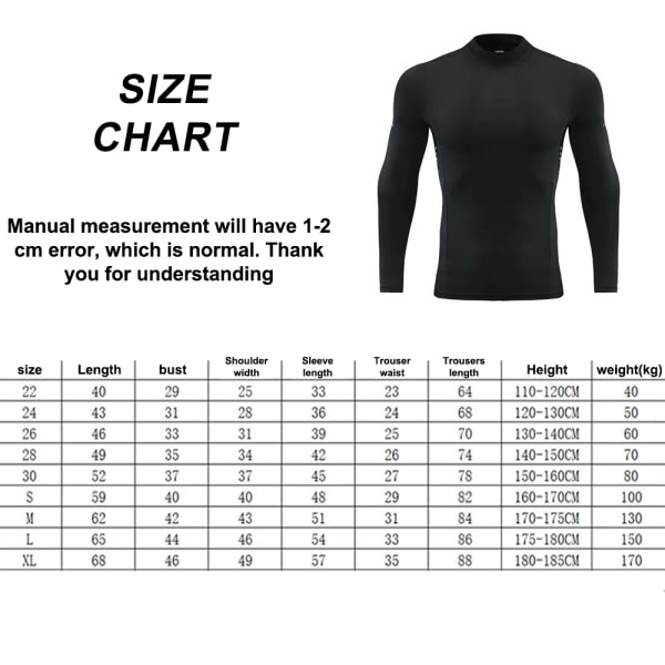 UPF 50+ långärmade kompressionsskjortor för män, vattensportutslag L zdq