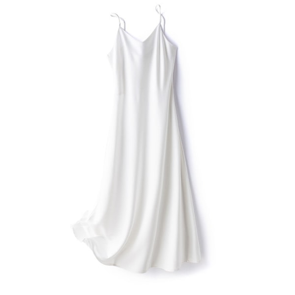 Ärmlösa bröllopsklänningar i satin for kvinder hvid XXL CDQ
