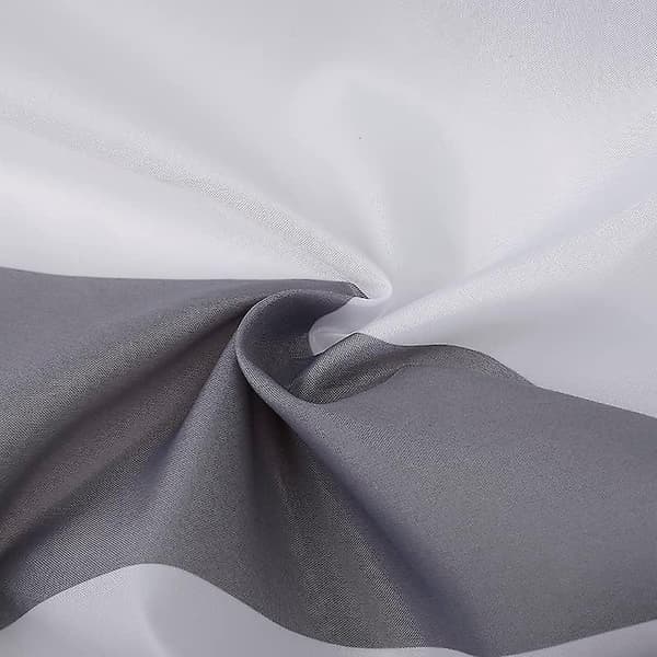 Grey Moroccan Duschdraperi Anti-Mögel, Mögelresistent | Storlek 180x180 cm White Grey Stripes