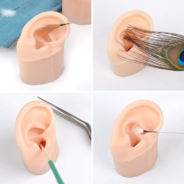 Mjuk silikonöra model Fake Ear inlärningsværktøj Delikat Texture Left