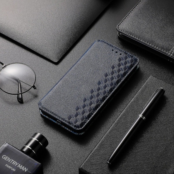 Kompatibel med Iphone 13 Pro Max Flip Case Etui Vintage Wallet Flip Cover med magnetisk stængning Coque - Blå blå