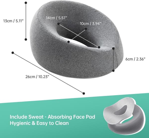 Face pillow for massage - Massage pillow - Memory foam face pillow - Headrest - Pillow with hole - U