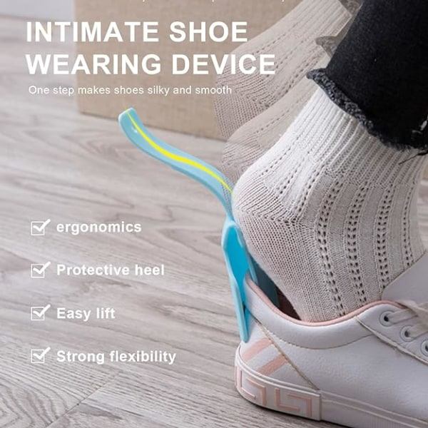 5 stk. Lazy Shoes Hjælper Slider Nemt På Sko Plast Sko Horn, Bærbar Sko Løftende Hjælper Håndholdt Sko Horn, Strømpe Slider Håndholdt Sko Horn