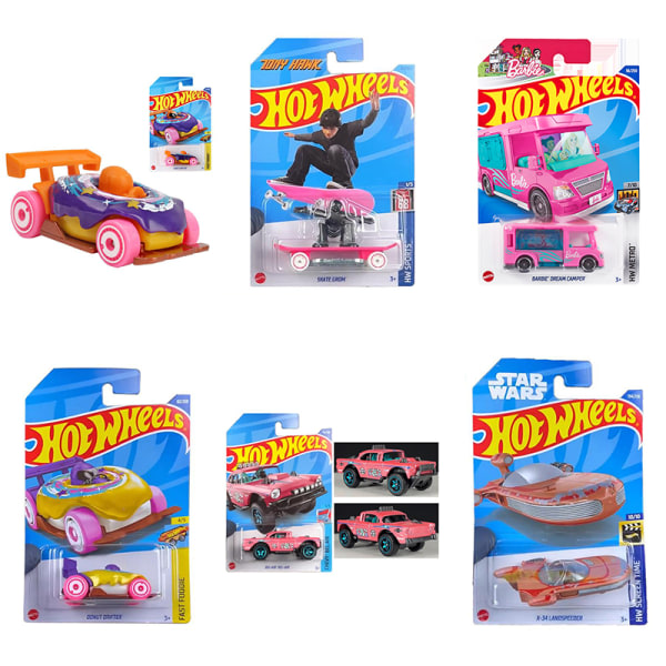 CDQ Rosa barbie Hot Wheels 1:64 Sweet Driver Alloy Bilmodell Til stede A11