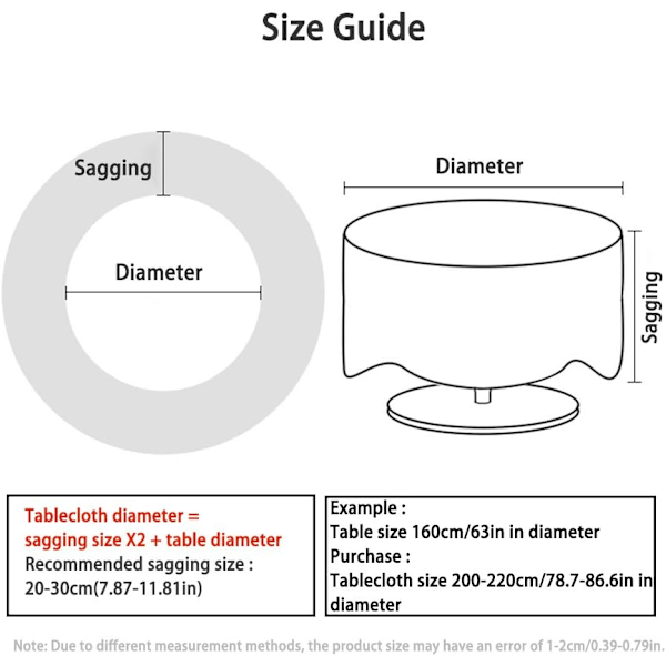 ##/Röd rund duk, köksrund duk, 160cm##/