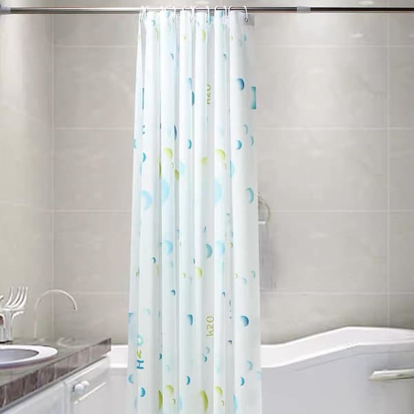 Duschdraperi, PEVA Vattentätt Snabbtorkande Mögelresistent Med Krokar, För Badrumsdusch Och Badkar, 200 x 200 cm