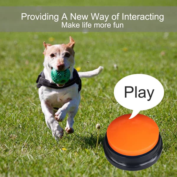 30 Second Recordable Talking Button, Interactive Pet Trainer & Office Prankster, Easy-to-Use Voice Recording Button for Endless Fun