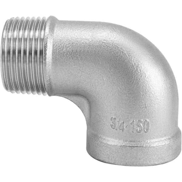 3/4\" Rustfri Rørfittings 4-pak, 90° Vinkel, NPT Han- & Hunggevind