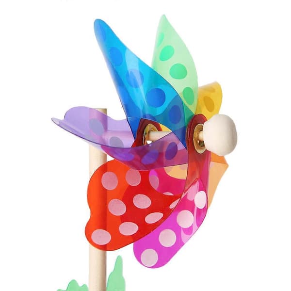 Vindmølle Legetøj Børn Have Dekoration 7 Blade Farverig Udendørs Spinner_tfrf