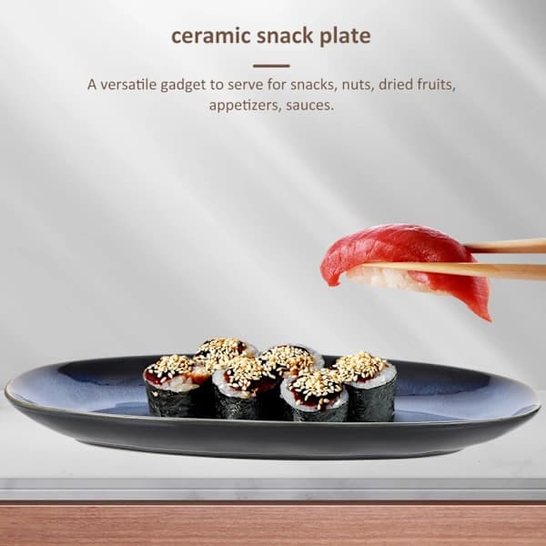 Ceramic Serving Dish Fish Bread Food Dinner Plate Decorative Fruit