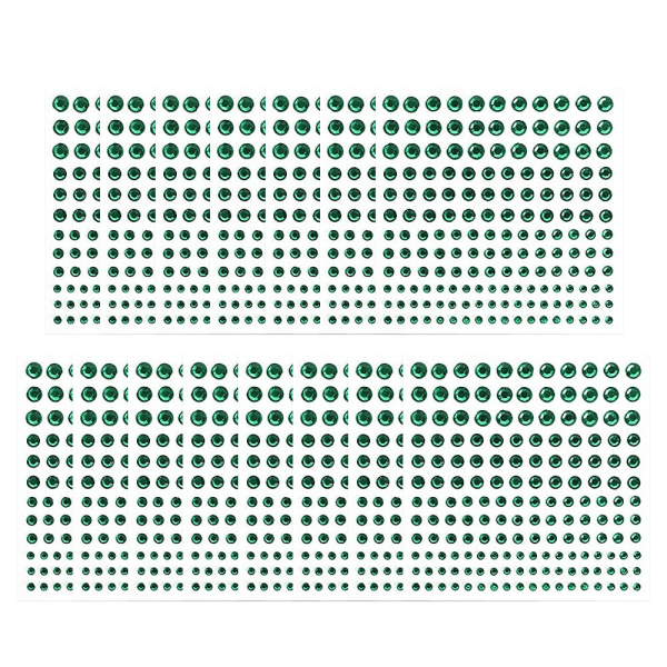 CDQ 2478 itseliimautuvat jalokivitarrat kasvoille, 4 kokoa 14 väriä