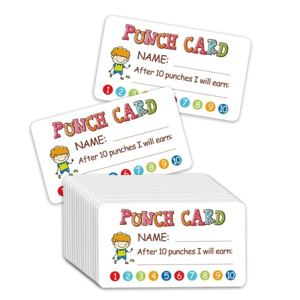 Punch Cards Belöningssystem Beteendediagram